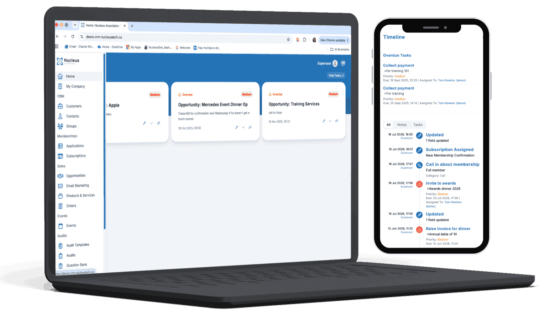 Membership CRM & Payments interface