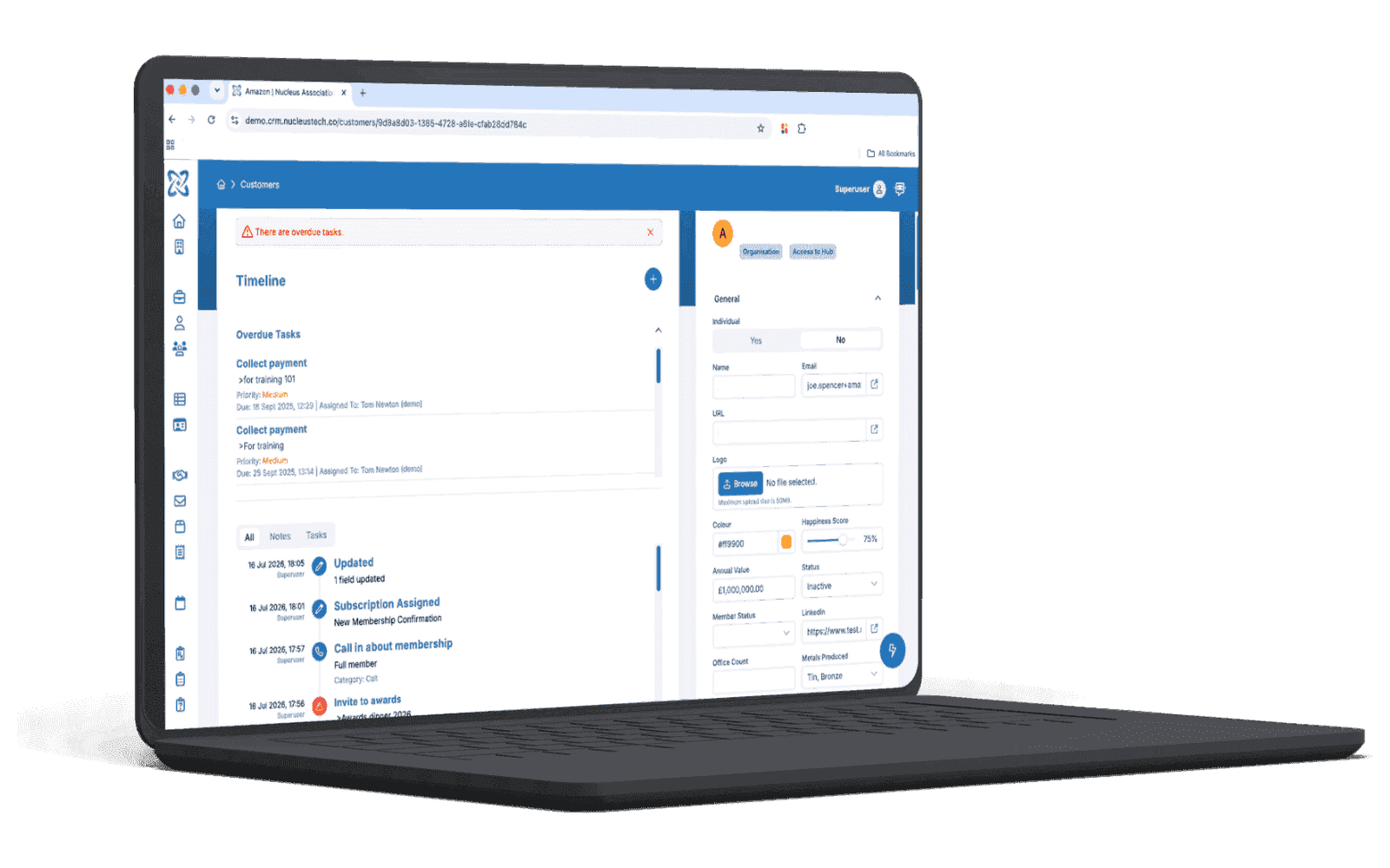 The application journey and data collection interface