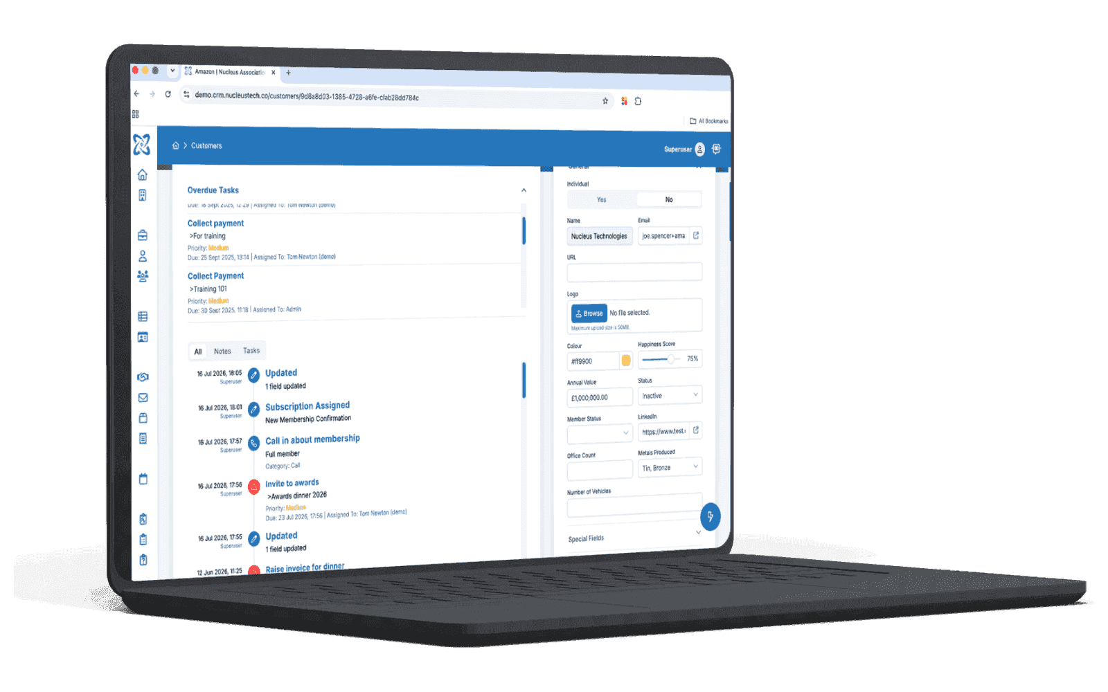 The reporting and visibility dashboard