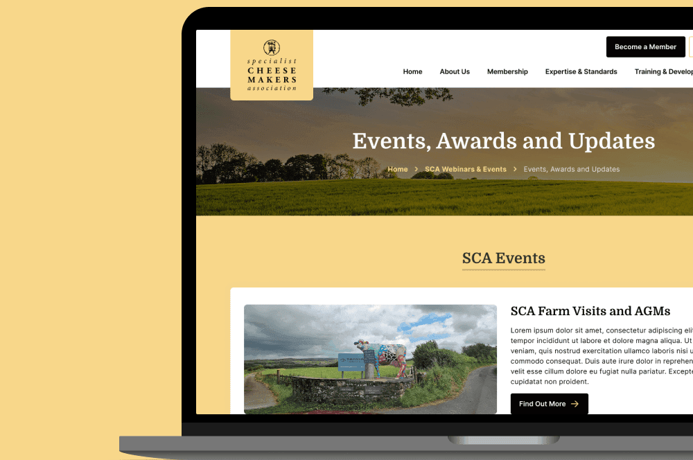 The Specialist Cheesemakers Association website