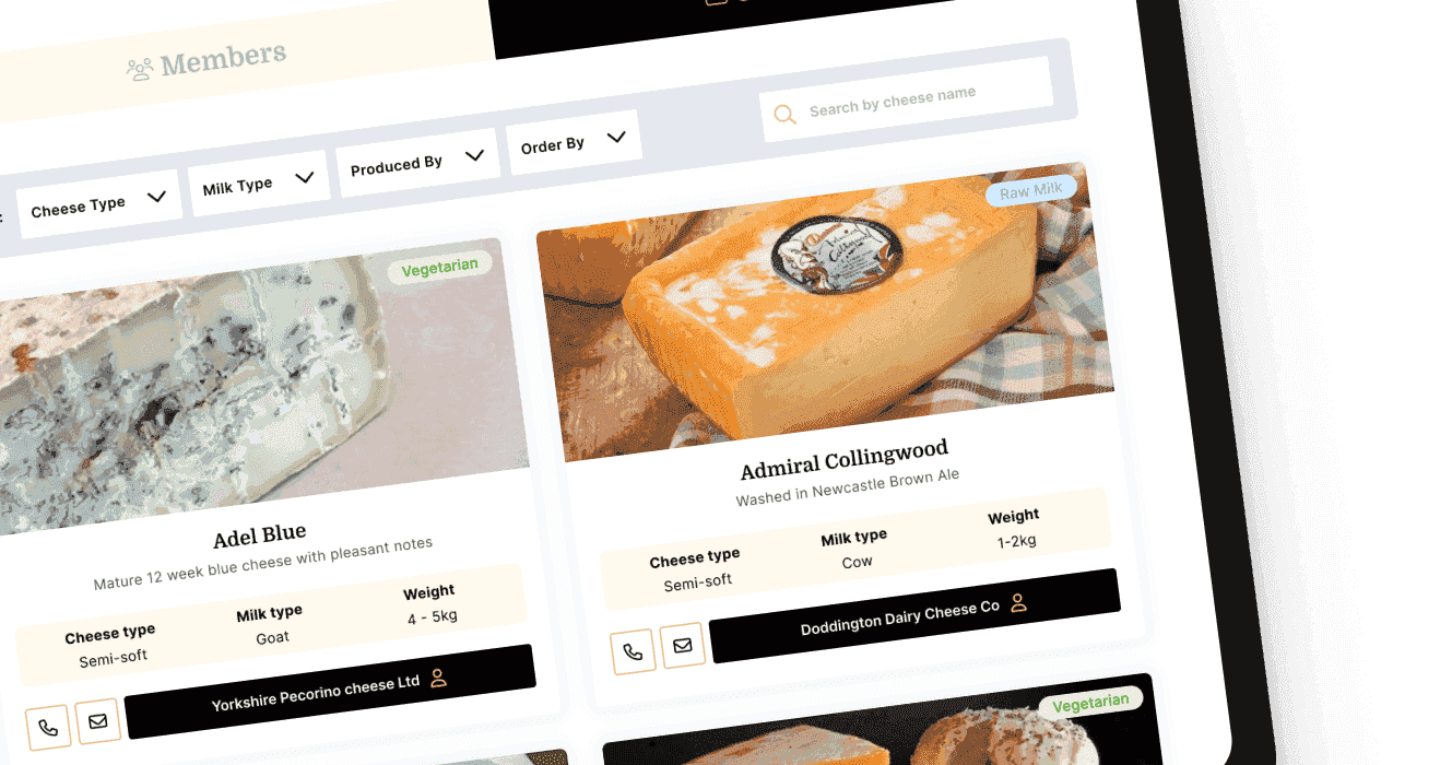 A bespoke member directory website